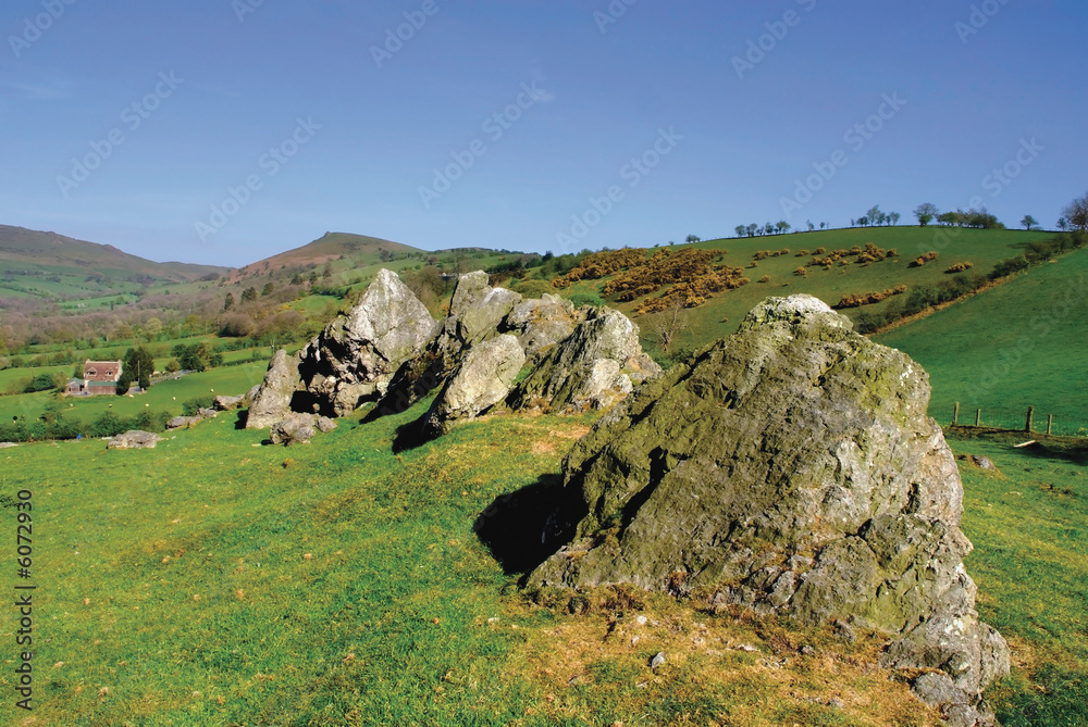A Tor rock outcrop at cardington shropshire england uk.