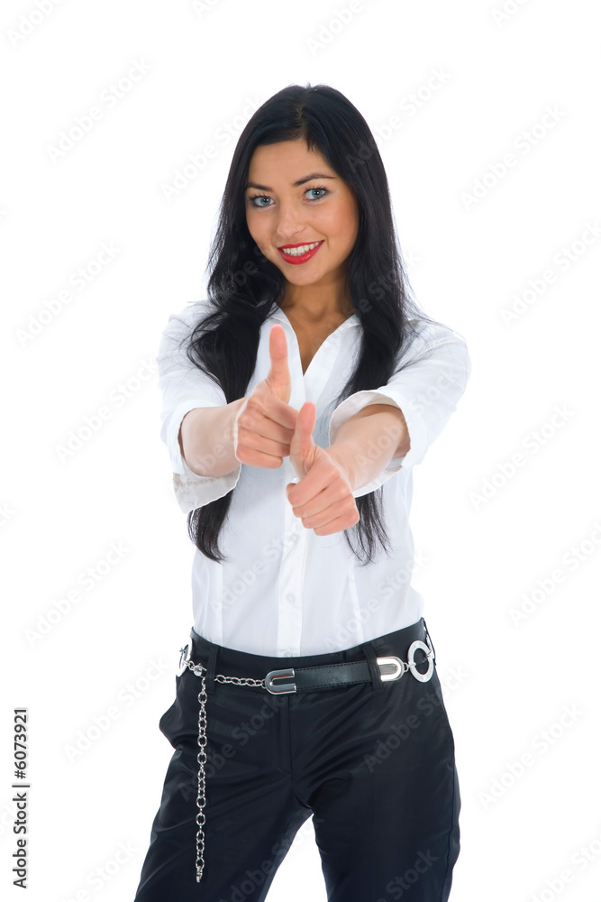 Business woman on white background Business woman on white background