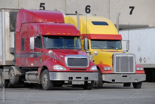 trucks at fruit warehouse