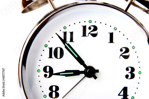 a part of alarm clock isolated on white