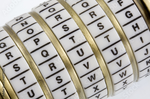 Fotografie Word TRUTH set as a keyword in a combination puzzle box, Cryptex