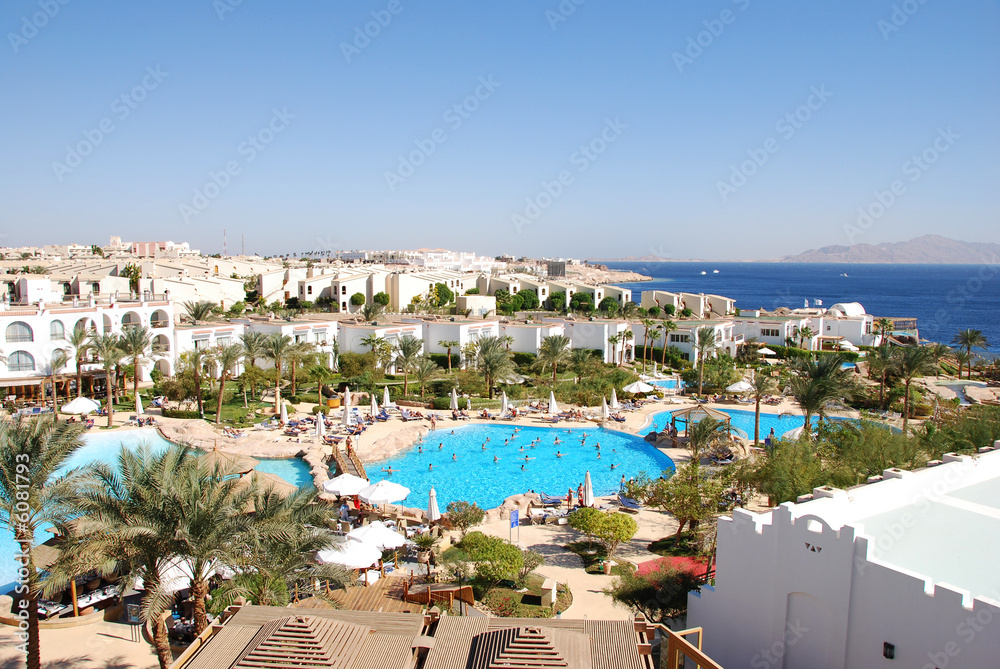 Fototapeta premium Swimming pool in luxurious Sharm el Shekh Hotel