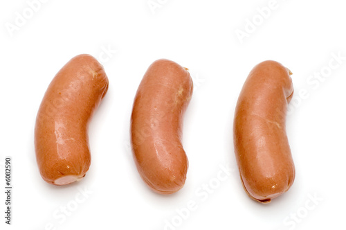 object on white food small sausage