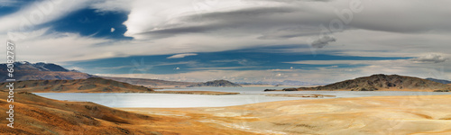 Landscape with beautiful lake  Western Mongolia