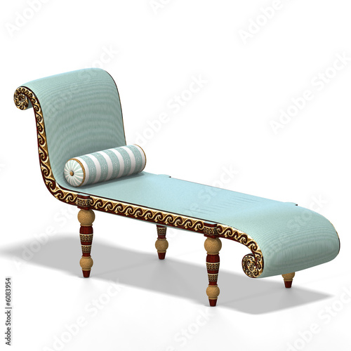 old fashioned couch or sofa with Clipping Path photo