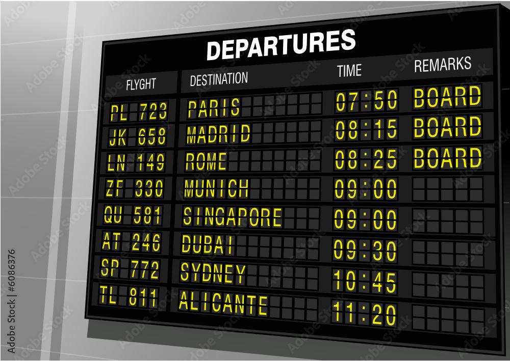Fototapeta premium Aeroporto - Partenze