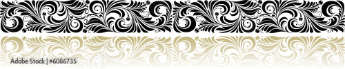 Floral pattern for a ribbon ornament.
