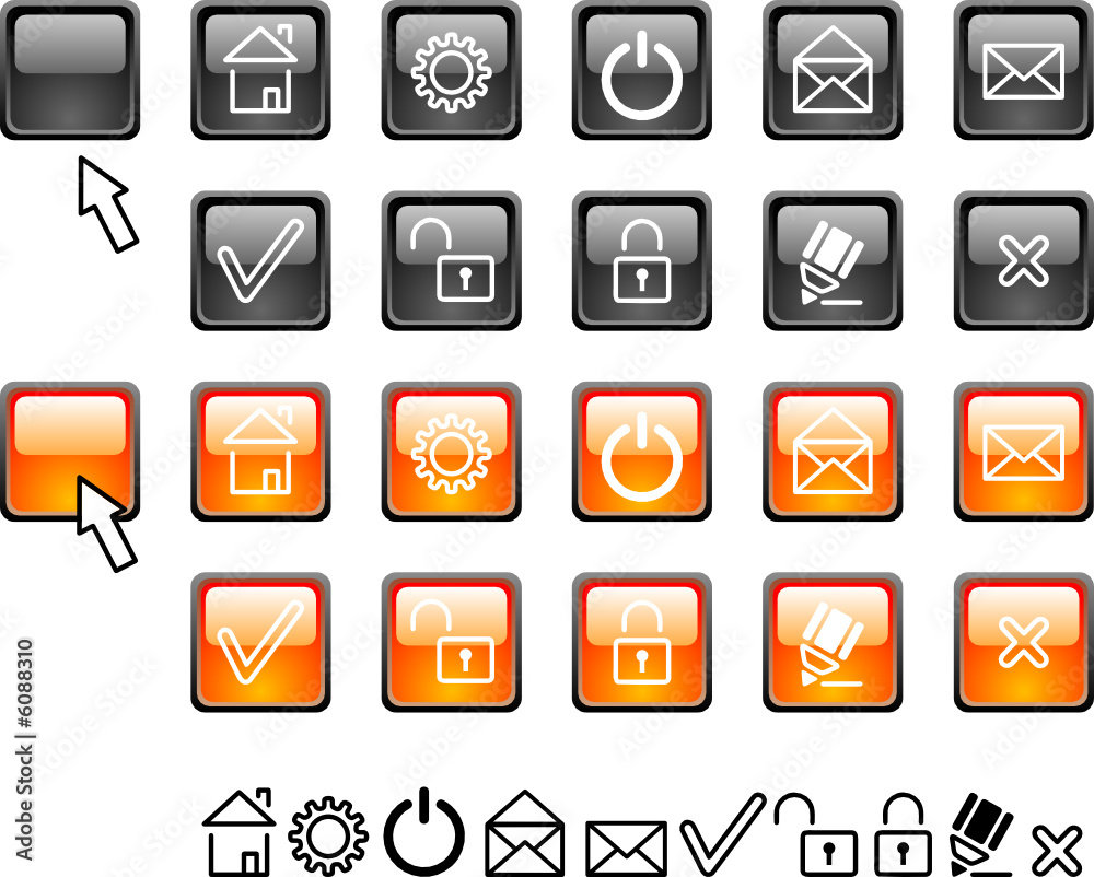 Set of web icons. Set of web icons.