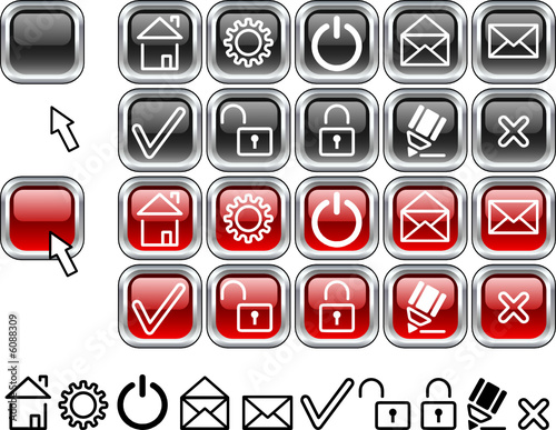 Set of web icons.