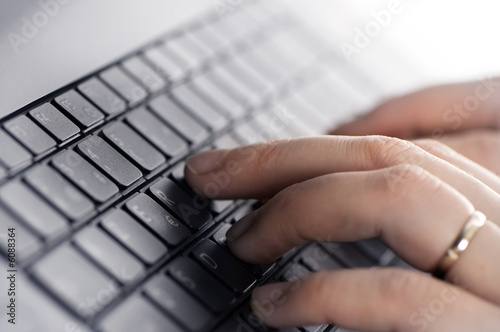 close up of a black keyboard 