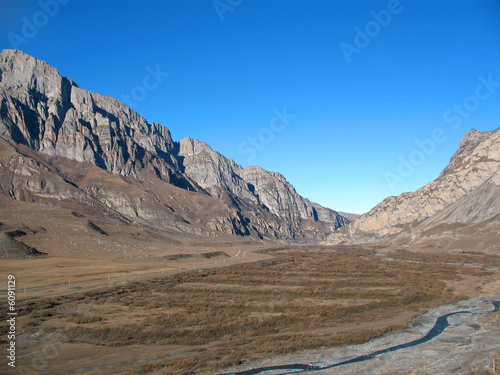 Gorge in mountains of Northern Caucasus  Russia .