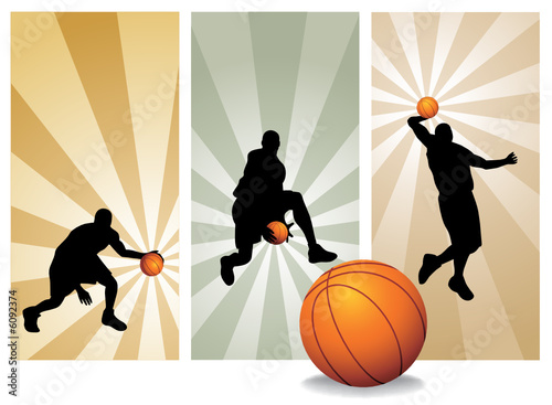 Vector Basketball Players - Easy change colors.