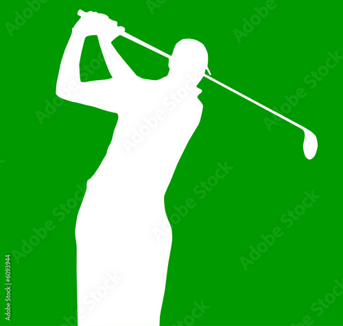 Golf - Golfer beim Abschlag