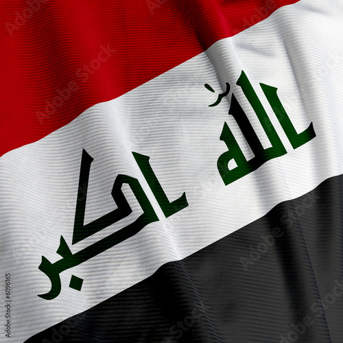 New Iraqi Flag Closeup