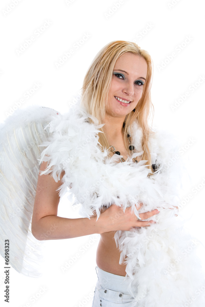 Beautiful sexual girl on white background Beautiful sexual girl on white background