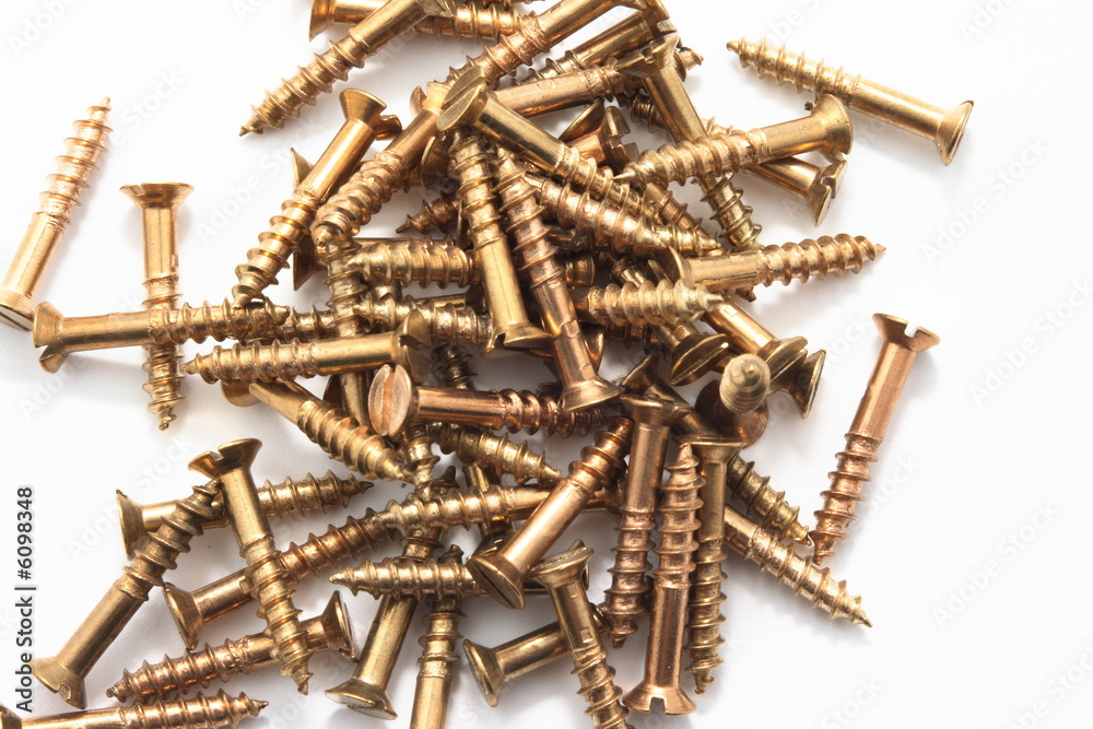 Heap of golden screws