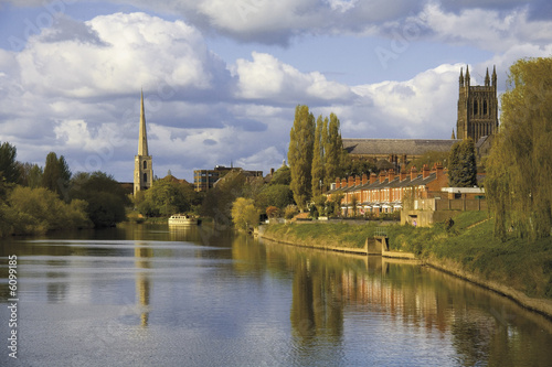 worcester city the river severn worcestershire the midlands  photo