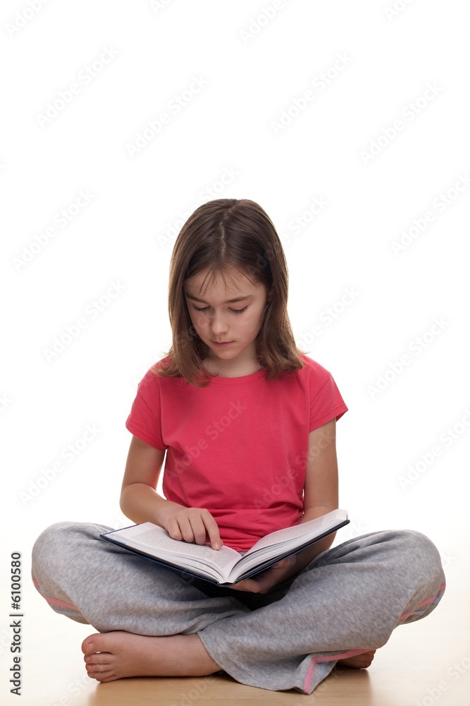 Girl reading a book Girl reading a book