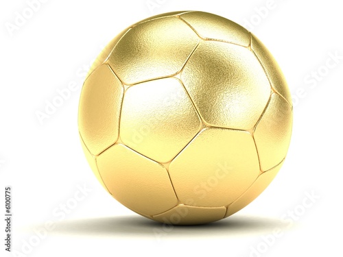 gold football on a white background