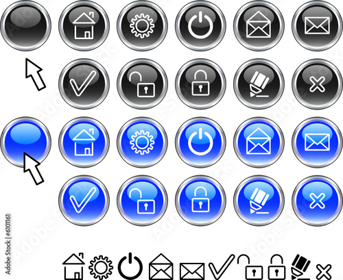 Set of web icons.
