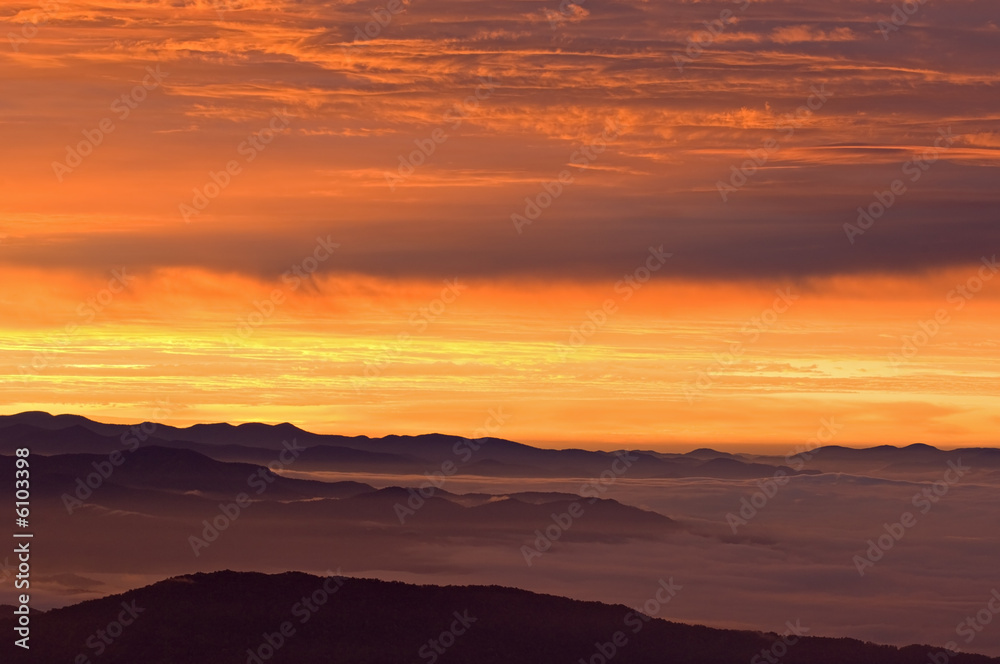 Sunrise Clingman's Dome, Great Smoky Mountains Sunrise Clingman's Dome, Great Smoky Mountains