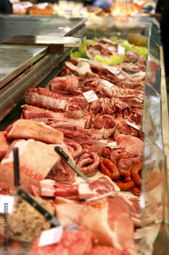 Boucherie sur le marché