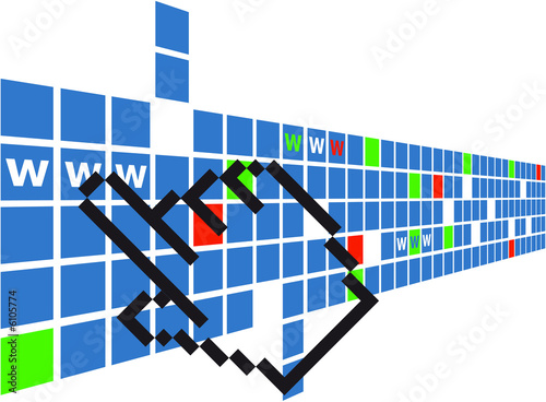 click www squares hand cursor