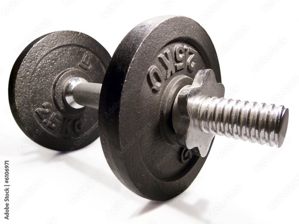 Naklejka premium Isolated weights isolated on a white background