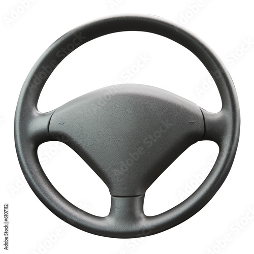 Canvas Print Steering wheel isolated on a white background