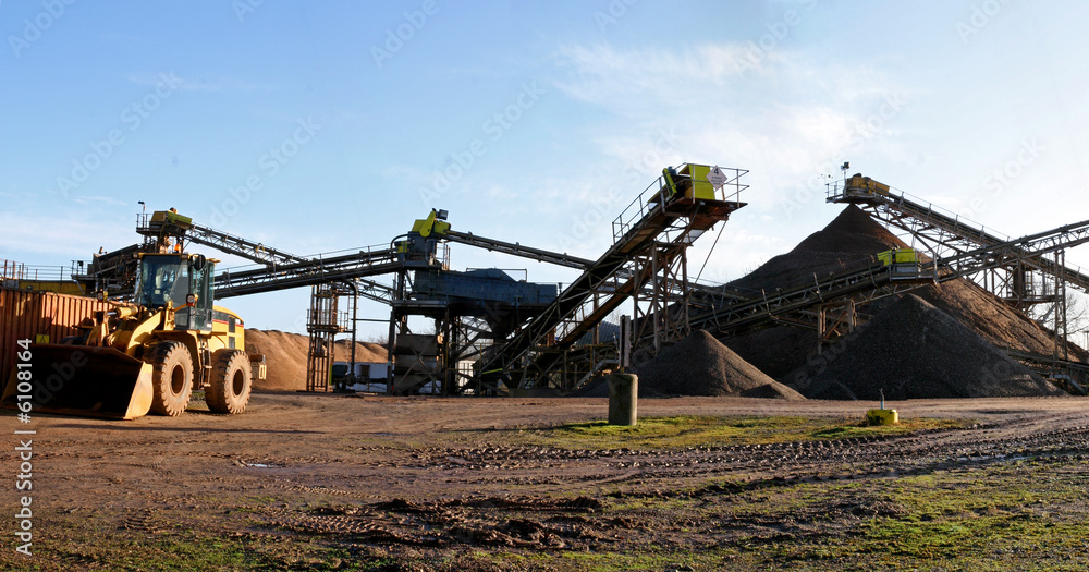 Fototapeta premium Gravel site panorama