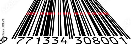 Scanned bar code
