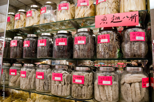 shark fins and animal intestines in Chinatown grocery store