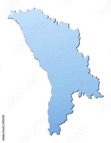 Moldova map filled with light blue gradient
