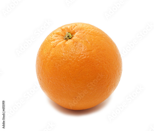 one orange isolated over white background