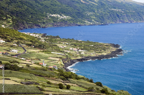 Landscape and shoreline of Pico Island, Azores, Portugal
