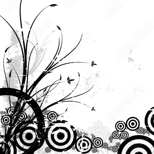 Floral Background with circles