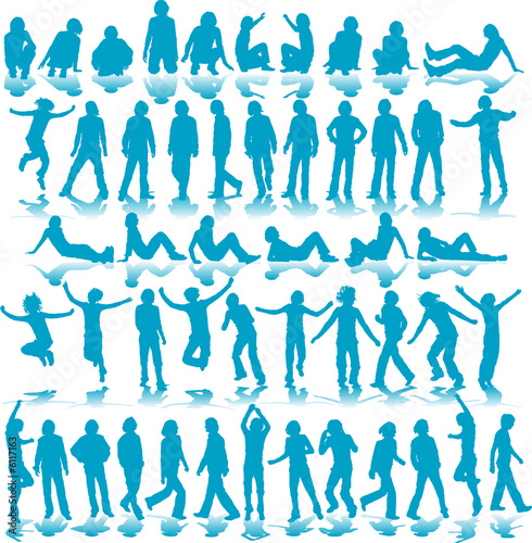 50 different silhouettes of...