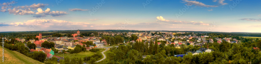Panoramic view to the small town