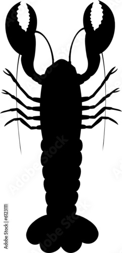 lobster silhouette vector