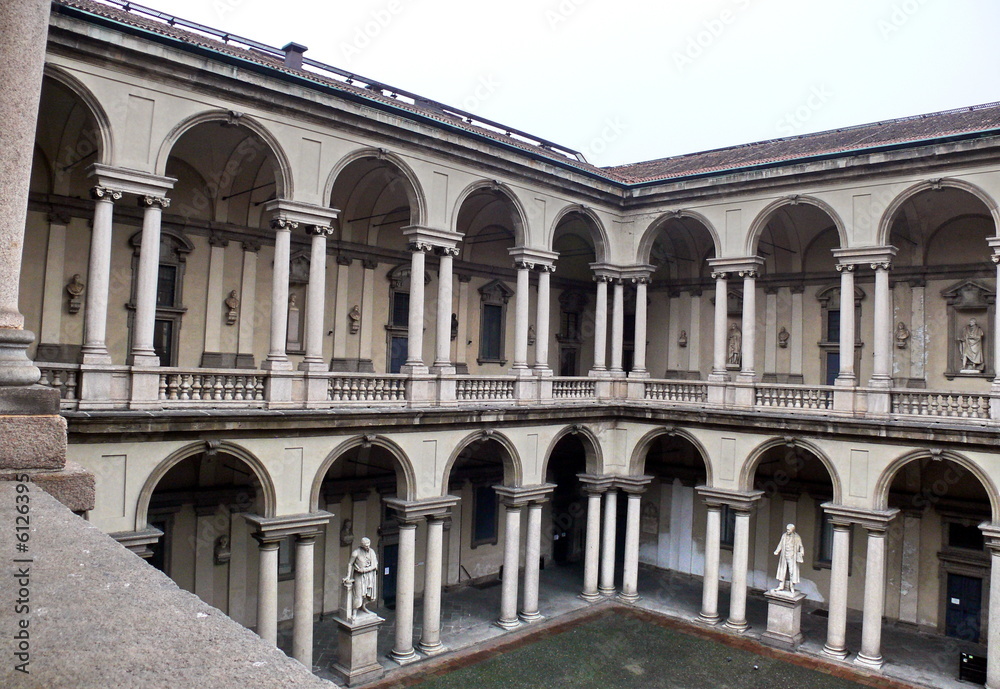Cour Intérieure d'un musée, Milan, Italie
