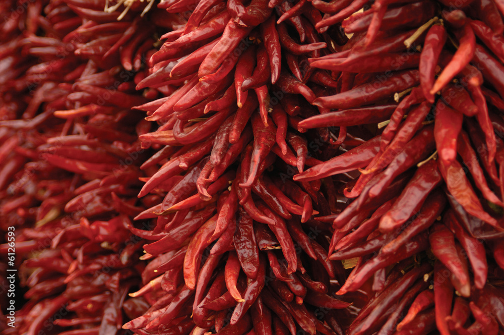 Naklejka premium Czerwone papryczki chili