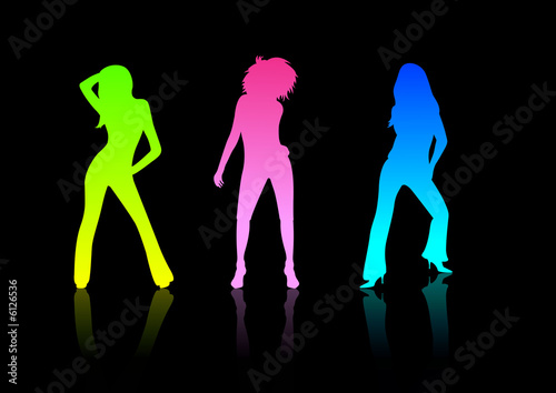 Disco Girls Dancing 