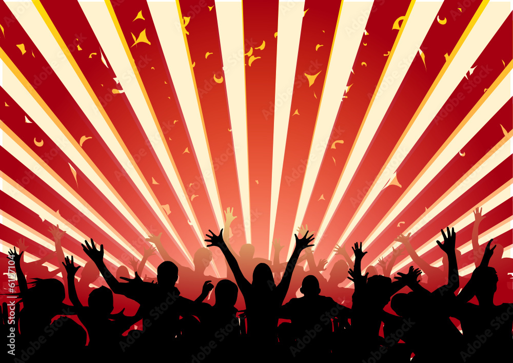 Happy people having fun at discotheque