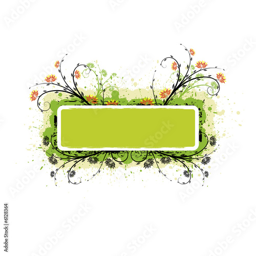 Abstract background with floral elements, digital artwork