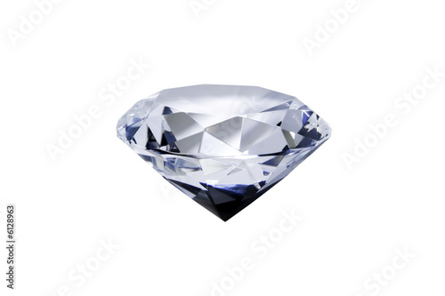 Diamond on white bg