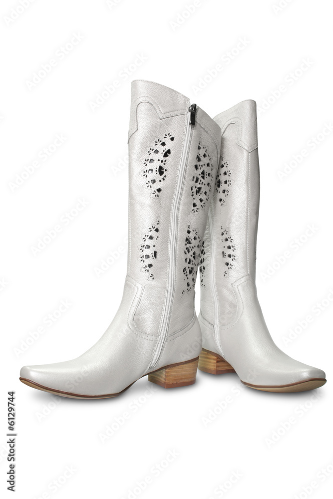 woman boots isolated on white woman boots isolated on white