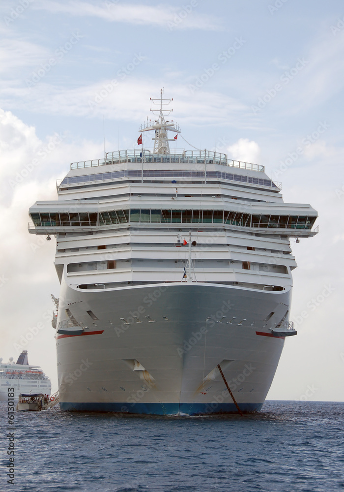 Front view of luxury liner Front view of luxury liner