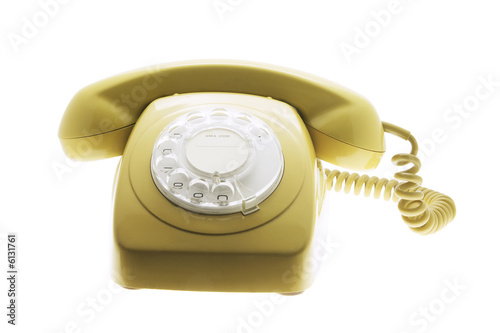 Telephone on White Background