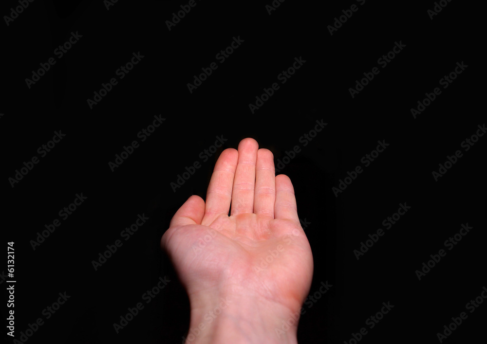 Extended hand Extended hand