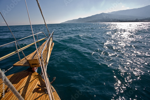 leisure series: yacht journey in the summer sealine photo